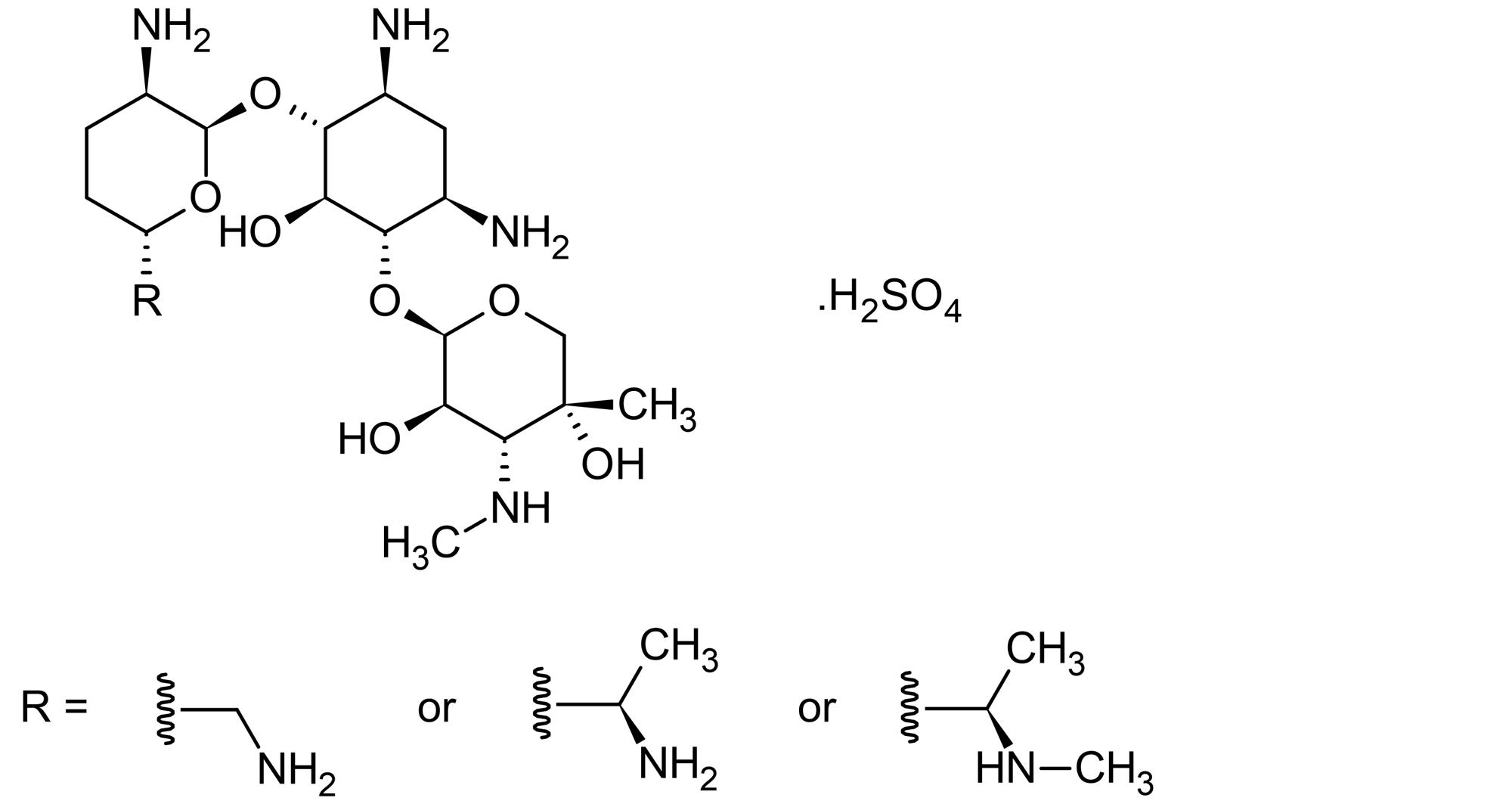 Chemical Structure - Gentamycin sulfate (aqueous), aminoglycoside antibiotic agent (AB146573), expandable thumbnail