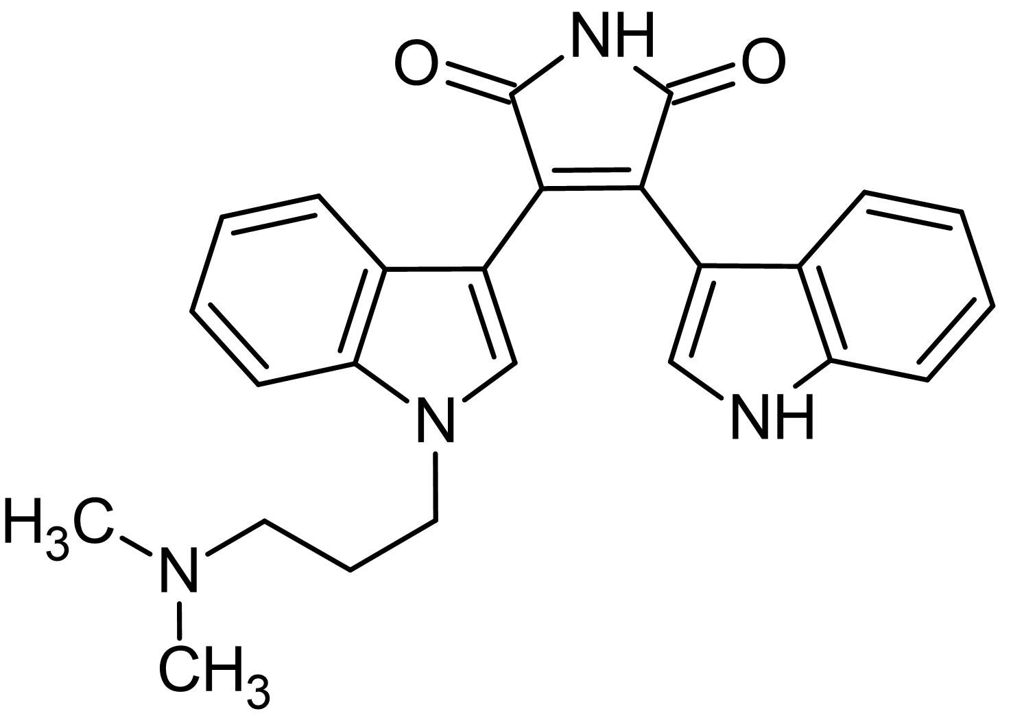 Chemical Structure - GF 109203X (Bisindolylmaleimide i), PKC inhibitor (AB144264), expandable thumbnail