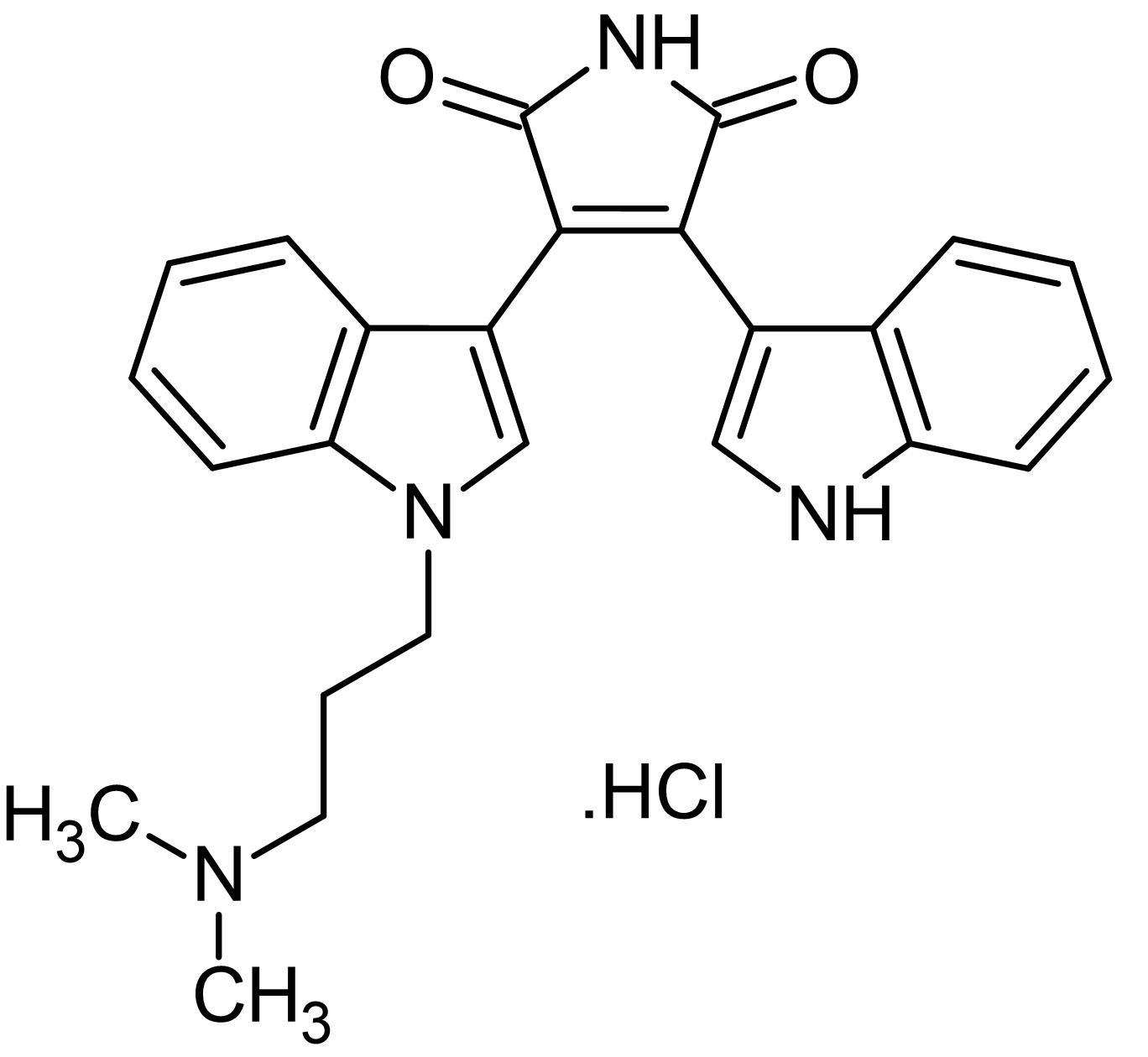 Chemical Structure - GF 109203X hydrochloride, ATP-competitive PKC inhibitor (AB120844)