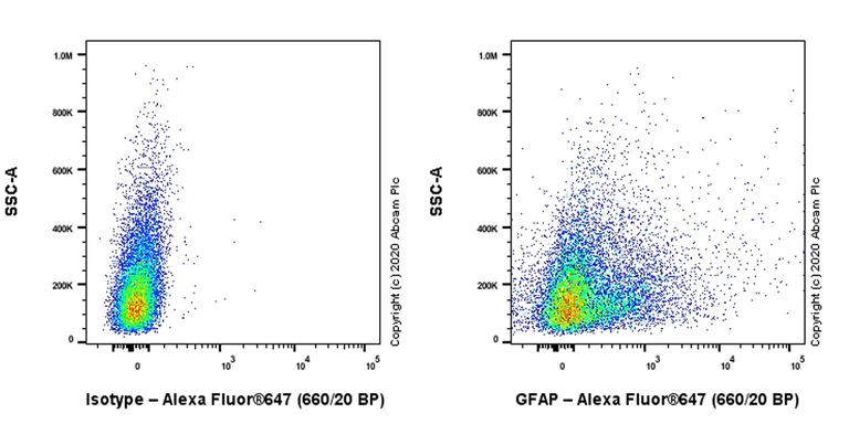 Flow Cytometry (Intracellular) - Anti-GFAP antibody [EPR1034Y] - Astrocyte marker - Mouse IgG2a (Chimeric) (AB279290)
