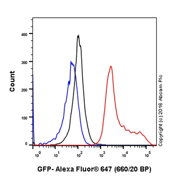 Flow Cytometry (Intracellular) - Anti-GFP antibody [EPR14104] (ab183734), expandable thumbnail