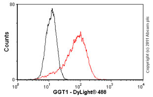 Flow Cytometry - Anti-GGT1/GGT antibody [1F9] (AB55138), expandable thumbnail