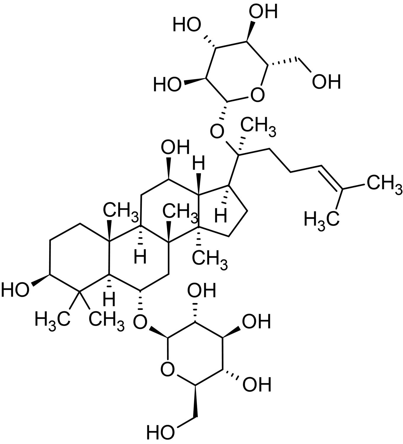 Ginsenoside Rg1, natural triterpenoid saponin