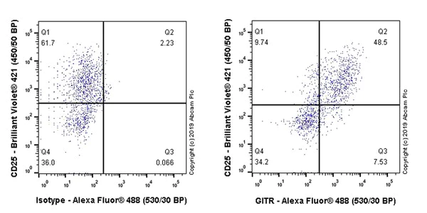 Flow Cytometry (Intracellular) - Anti-GITR antibody [CAL61] - BSA and Azide free (AB251610)