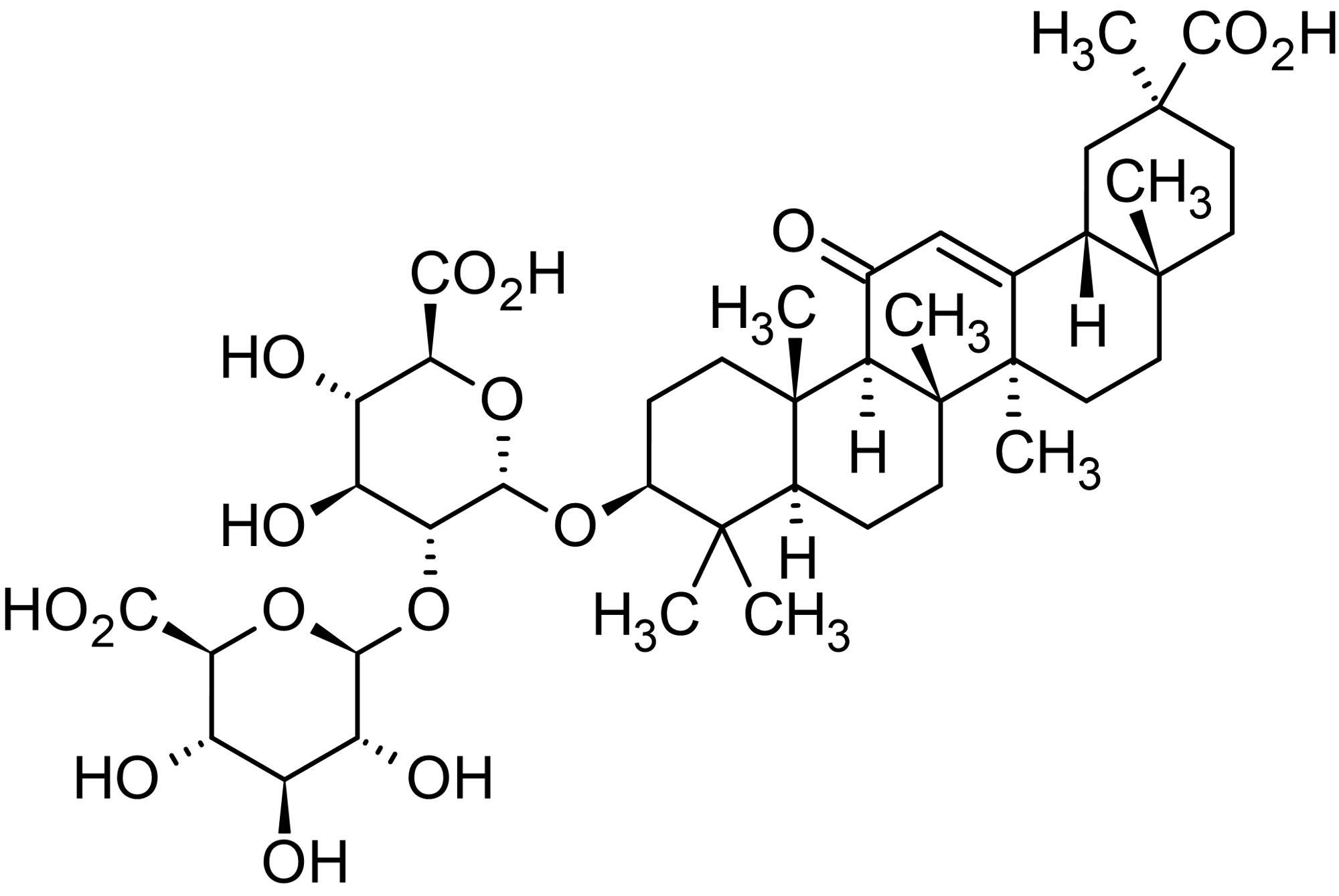 Chemical Structure - Glycyrrhizic acid, Antiviral agent (AB143127), expandable thumbnail
