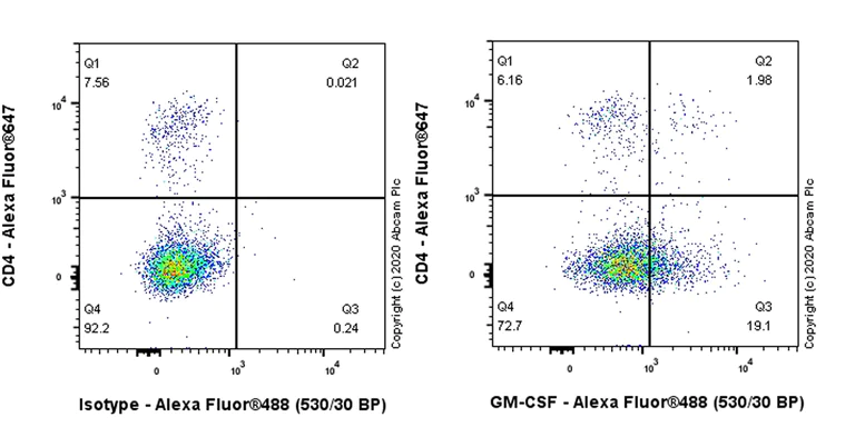 Flow Cytometry (Intracellular) - Anti-GM-CSF antibody [EPR23689-17] - BSA and Azide free (AB277945)