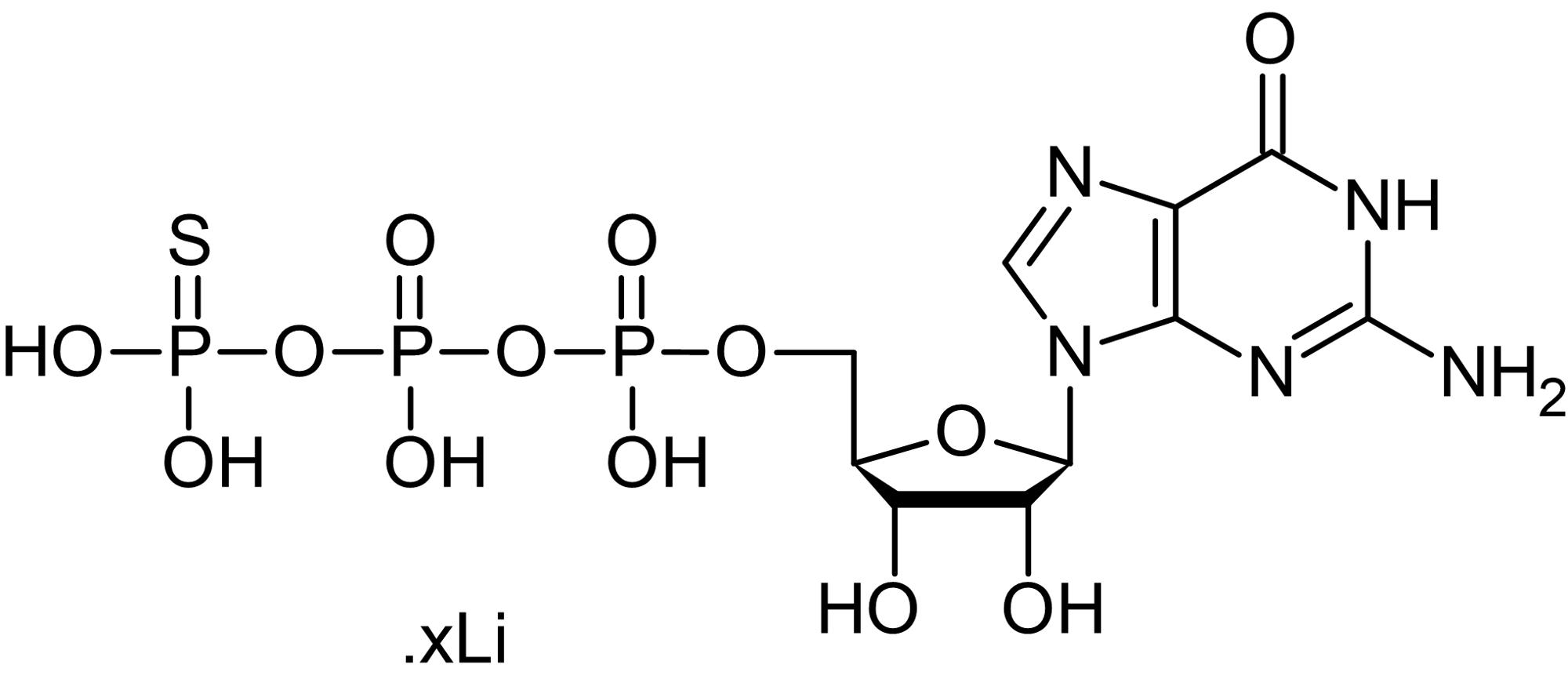 Chemical Structure - GTP-gamma-S, G-protein-activating GTP analog (AB146662), expandable thumbnail