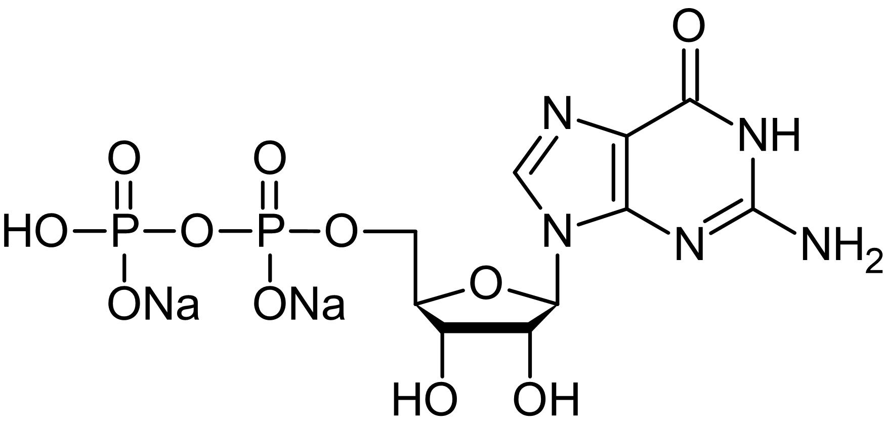 Chemical Structure - Guanosine 5'-diphosphate [GDP] disodium salt, Nucleoside diphosphate (AB146529)