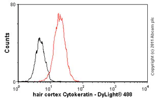 Flow Cytometry - Anti-hair cortex Cytokeratin/K40 antibody [AE13] (AB16113)