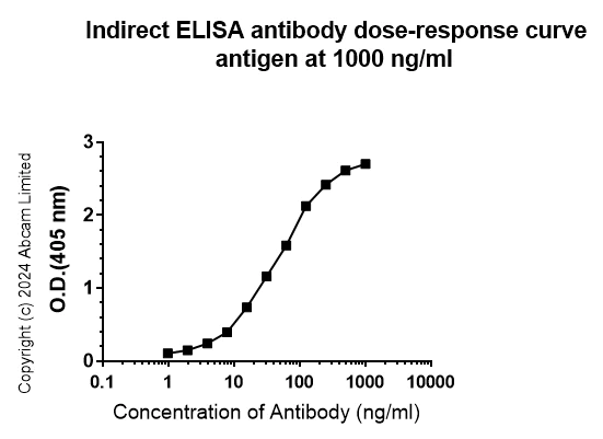 Indirect ELISA - Anti-HBV envelope L+M protein antibody [EPR29888-33] (AB322399)