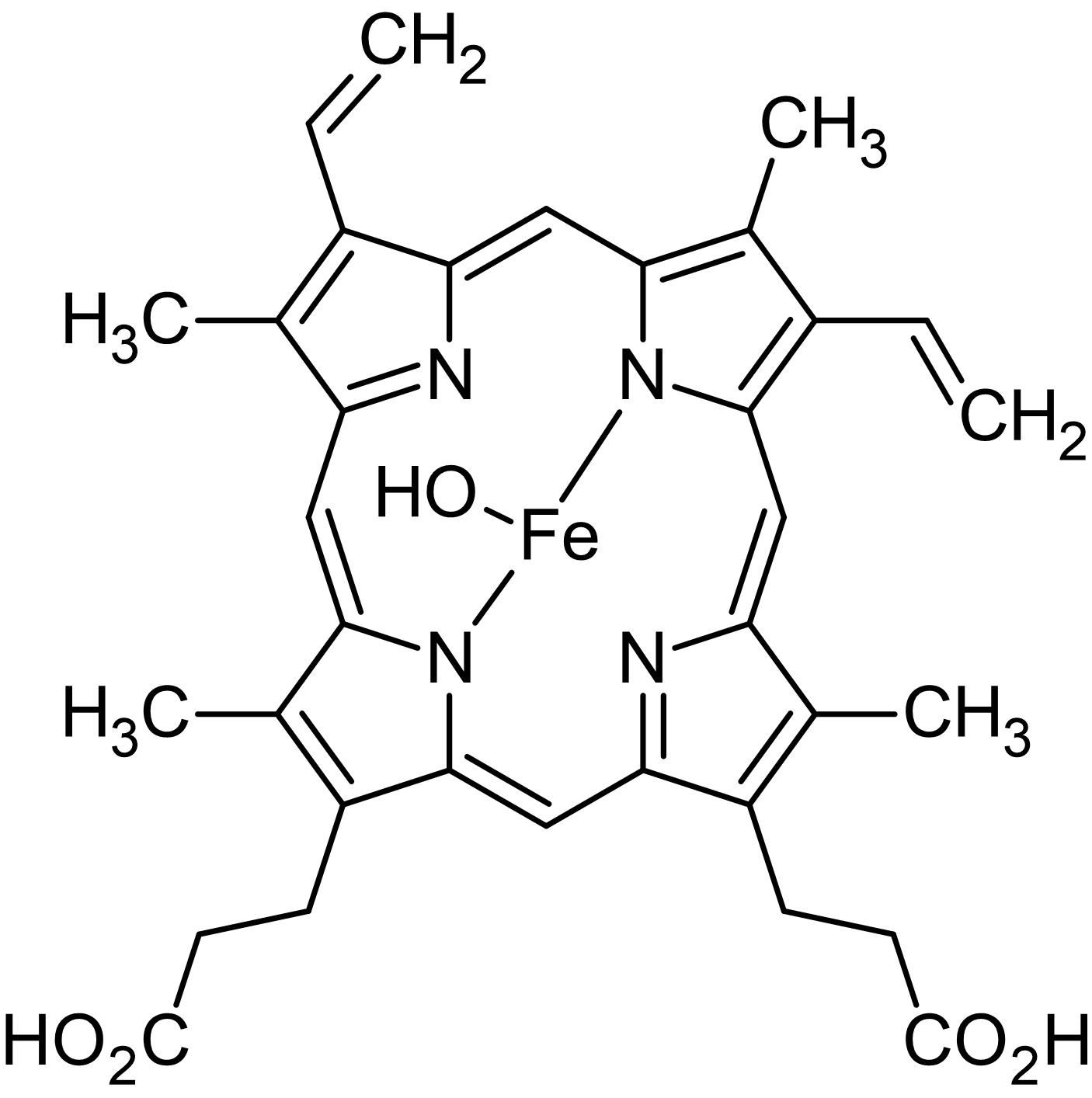 Chemical Structure - Hematin, Iron-containing porphyrin (AB146273), expandable thumbnail