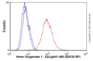 Flow Cytometry (Intracellular) - Anti-Heme Oxygenase 1 antibody [EP1391Y] (ab52947), expandable thumbnail