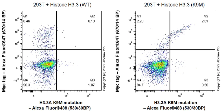 Flow Cytometry (Intracellular) - Anti-Histone H3 (mutated K9M) antibody [EPR26429-113] (AB289969)