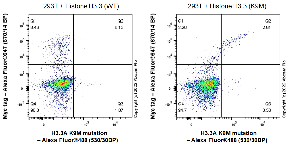 Flow Cytometry (Intracellular) - Anti-Histone H3 (mutated K9M) antibody [EPR26429-113] - BSA and Azide free (AB289994), expandable thumbnail