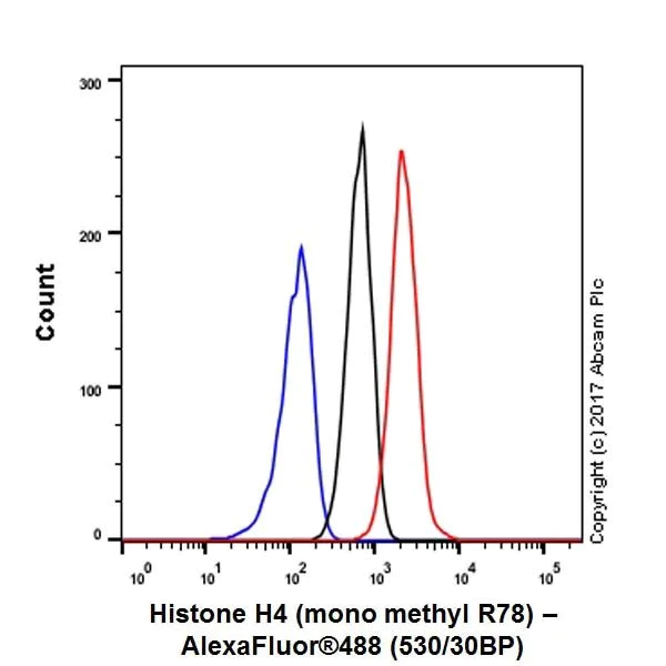 Flow Cytometry (Intracellular) - Anti-Histone H4 (mono methyl R78) antibody [EPR19561] (AB202036)