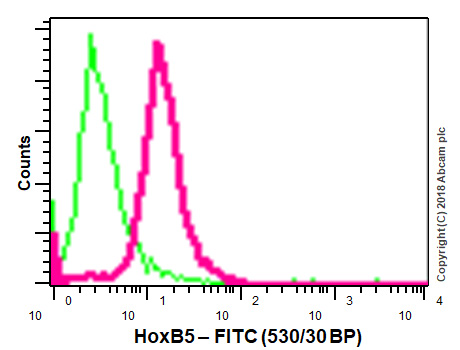 Flow Cytometry (Intracellular) - Anti-HOXB5 antibody [EP2827] - BSA and Azide free (AB284782), expandable thumbnail