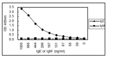 Sandwich ELISA - HRP Anti-IgE antibody [1A2] (AB106493)