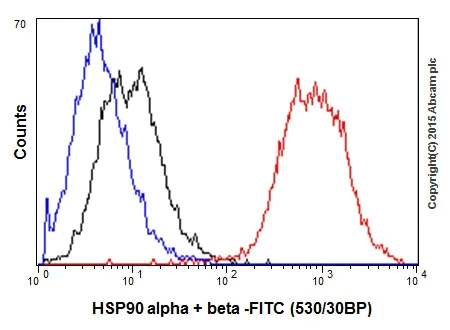 Flow Cytometry (Intracellular) - Anti-Hsp90 antibody [EPR16621-67] - BSA and Azide free (AB240366)