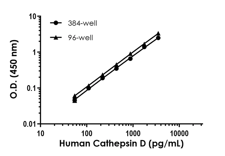 Sandwich ELISA - Human Cathepsin D (mature, single chain) ELISA Kit- Extracellular (AB323516)