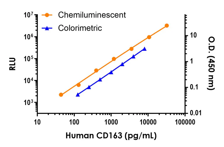 Sandwich ELISA - Human CD163 ELISA Kit, Chemiluminescent (AB325896)