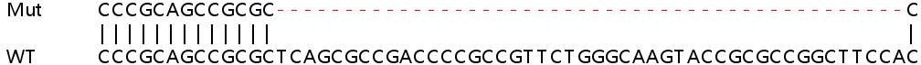 Sanger Sequencing - Human HES4 knockout A549 cell line (AB267134)