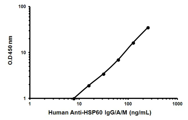 Indirect ELISA - Human Anti-HSP60 IgG/A/M ELISA Kit (AB133059)