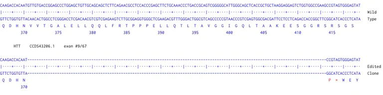Next Generation Sequencing - Human HTT knockout U-87 MG cell line (AB306706)