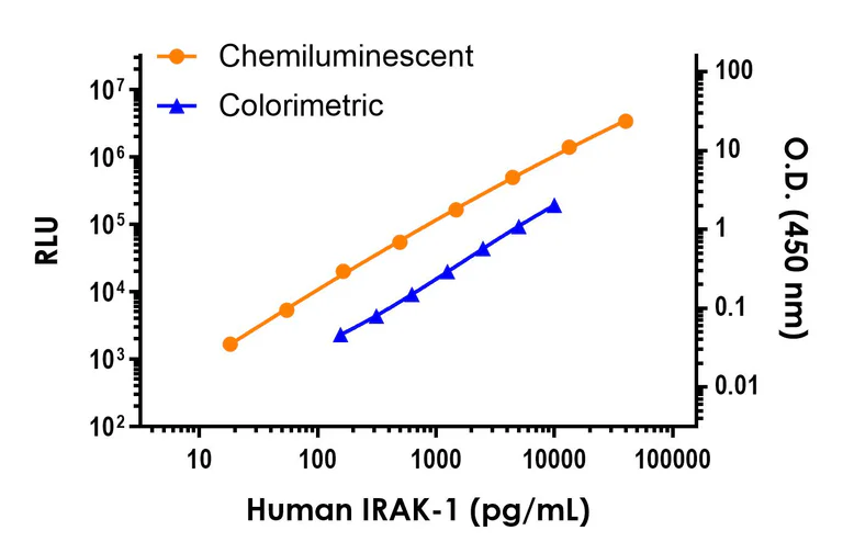 Sandwich ELISA - Human IRAK-1 ELISA Kit, Chemiluminescent (AB326391)