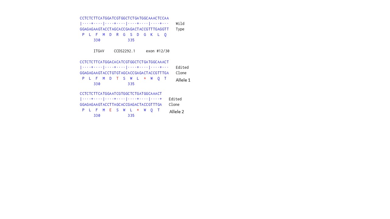 Next Generation Sequencing - Human ITGAV knockout HCT116 cell line (AB286702), expandable thumbnail