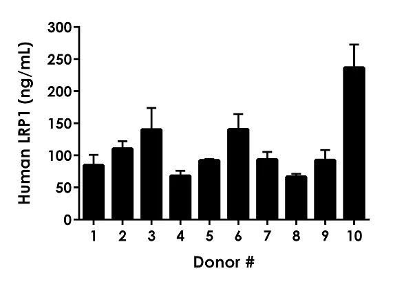 Sandwich ELISA - Human LRP1 ELISA Kit (AB278128)