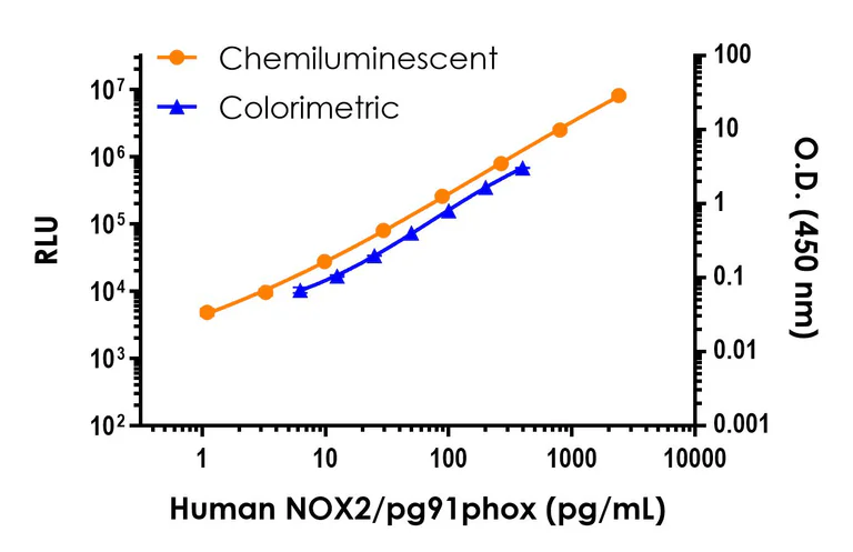 Sandwich ELISA - Human NOX2/gp91phox ELISA Kit, Chemiluminescent - Intracellular (AB327290)