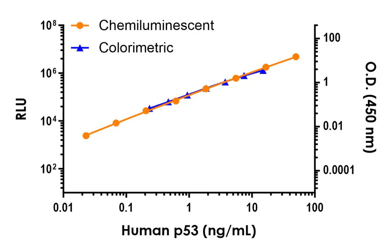 Sandwich ELISA - Human p53 ELISA Kit, Chemiluminescent (AB325617)