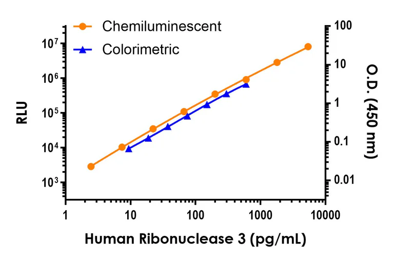 Sandwich ELISA - Human Ribonuclease 3 (ECP) ELISA Kit, Chemiluminescent (AB325724)