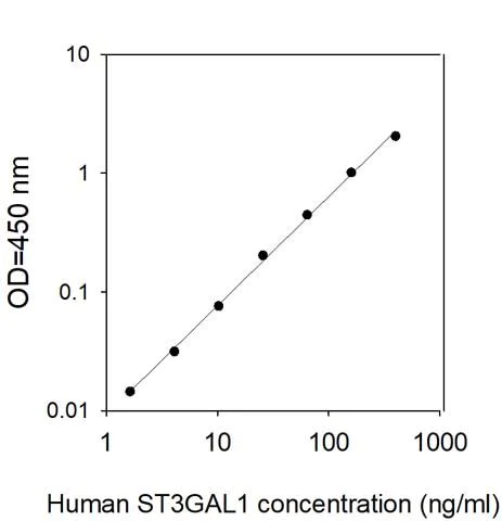 Sandwich ELISA - Human ST3Gal1 ELISA Kit (AB314355)