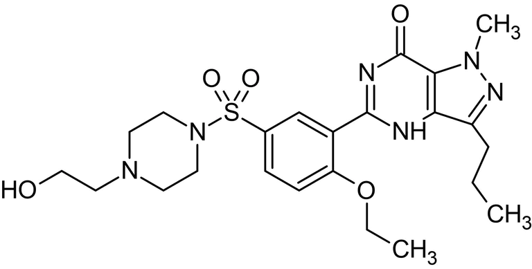 Chemical Structure - Hydroxyhomosildenafil, Sildenafil analog (AB144998)