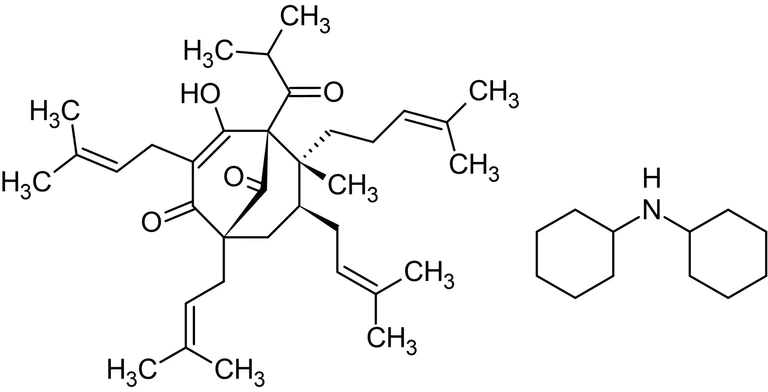 Chemical Structure - Hyperforin dicyclohexylammonium salt, active constituent of St. John#39s wort (AB144276)