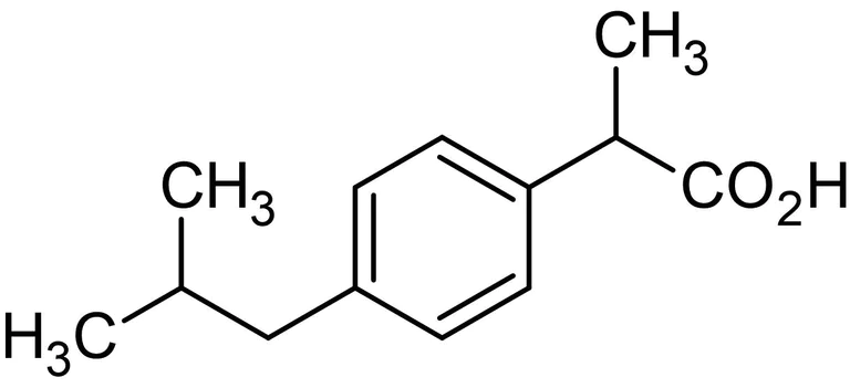 Chemical Structure - Ibuprofen, NSAID (AB141553)