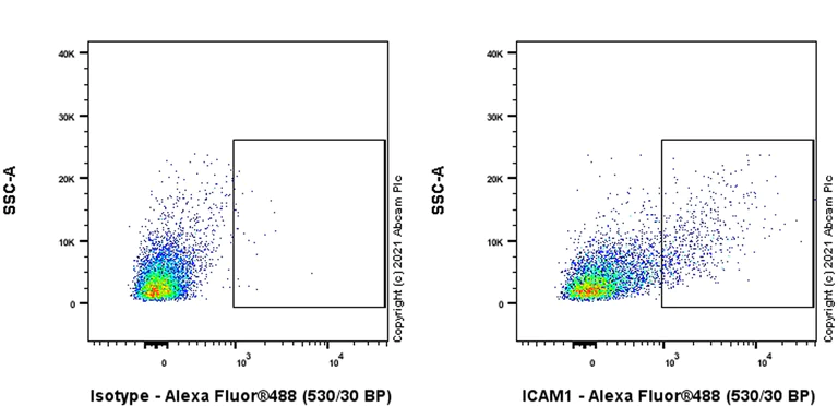 Flow Cytometry - Anti-ICAM1 antibody [EPR24639-3] - BSA and Azide free (AB282599)