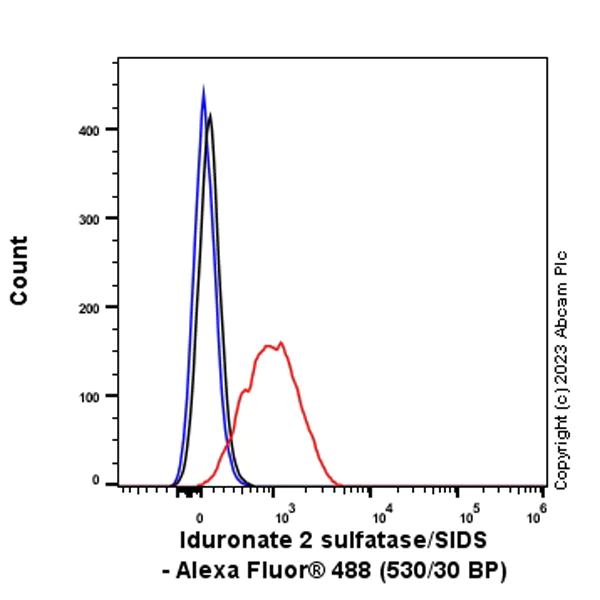 Flow Cytometry (Intracellular) - Anti-Iduronate 2 sulfatase/SIDS antibody [EPR25954-194] - BSA and Azide free (AB314483)