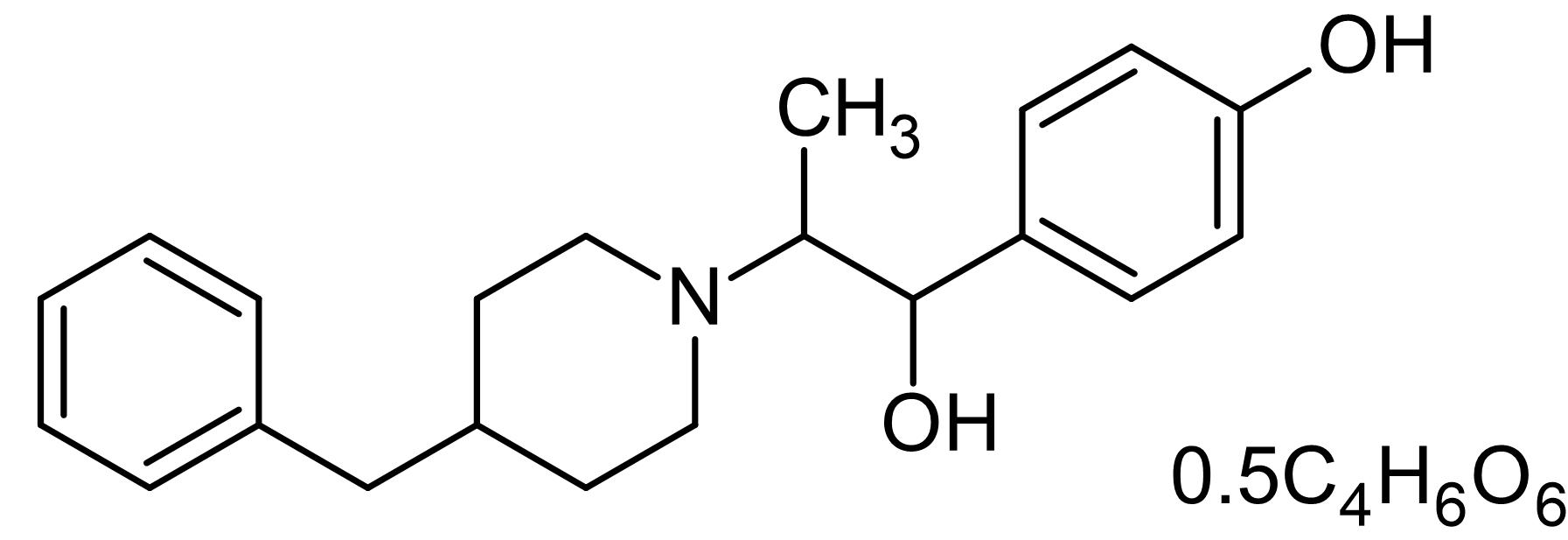 Chemical Structure - Ifenprodil hemitartrate, GluN2B (formerly NR2B)-preferring NMDA antagonist (AB120111), expandable thumbnail