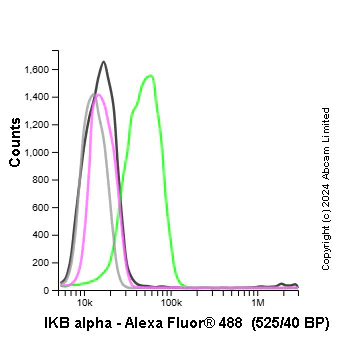 Flow Cytometry (Intracellular) - Anti-IKB alpha antibody [E130] - BSA and Azide free (AB215972)