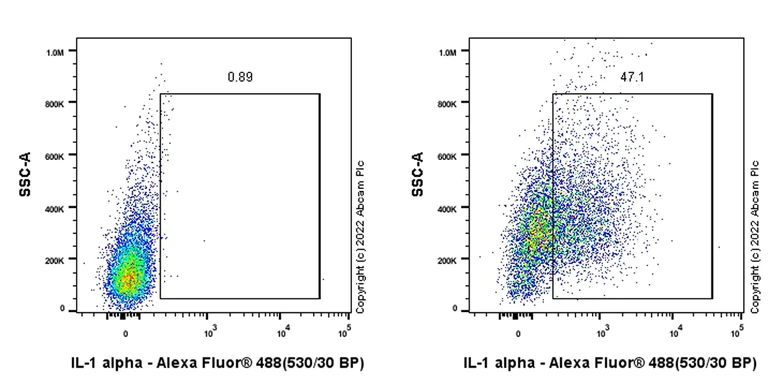 Flow Cytometry (Intracellular) - Anti-IL-1 alpha antibody [EPR25263-27] (AB300499)