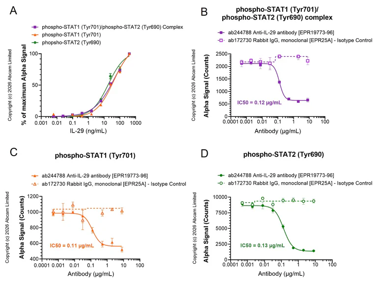 Functional Studies (Neut/Block) - Anti-IL-29 antibody [EPR19773-96] - BSA and Azide free (Capture) (AB244788)