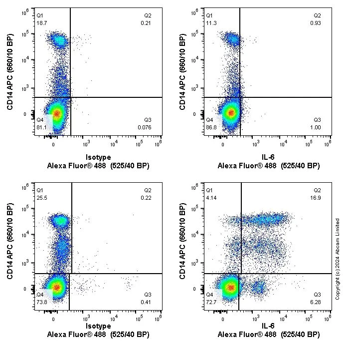 Flow Cytometry (Intracellular) - Anti-IL-6 antibody [EPR22565-204] (AB233551)