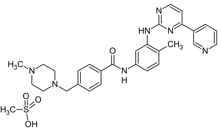 Chemical Structure - Imatinib mesylate, Tyrosine kinase inhibitor (AB142070)