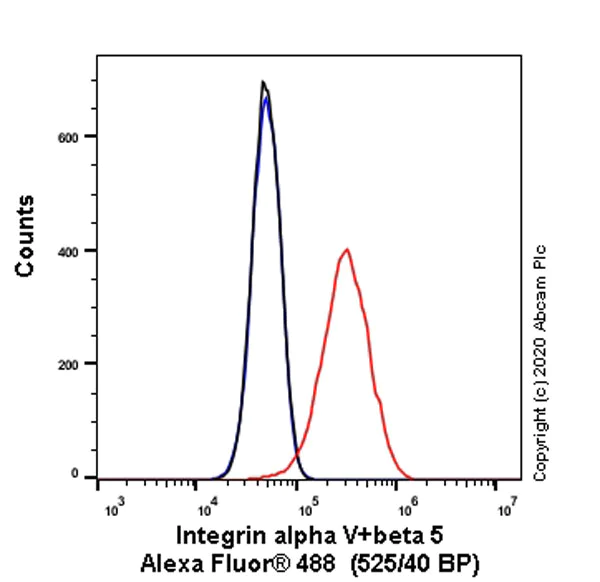 Flow Cytometry - Anti-Integrin alpha V+beta 5 antibody [P1F6] (AB177004)