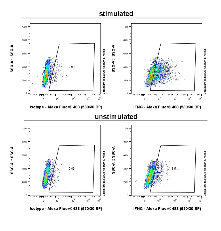 Flow Cytometry (Intracellular) - Anti-Interferon gamma antibody [RM1245] (AB322926)