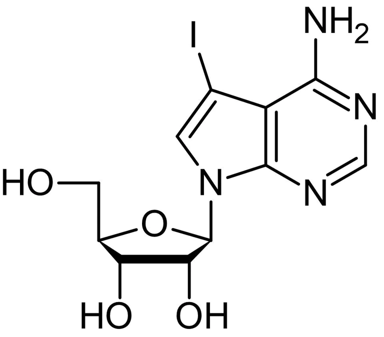 Chemical Structure - Iodotubercidin, adenosine kinase inhibitor (AB120452)