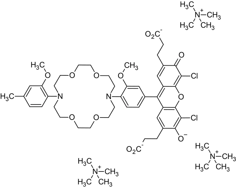 Chemical Structure - ION Potassium Green-2 TMA+ Salt, K+ indicator (AB142807)