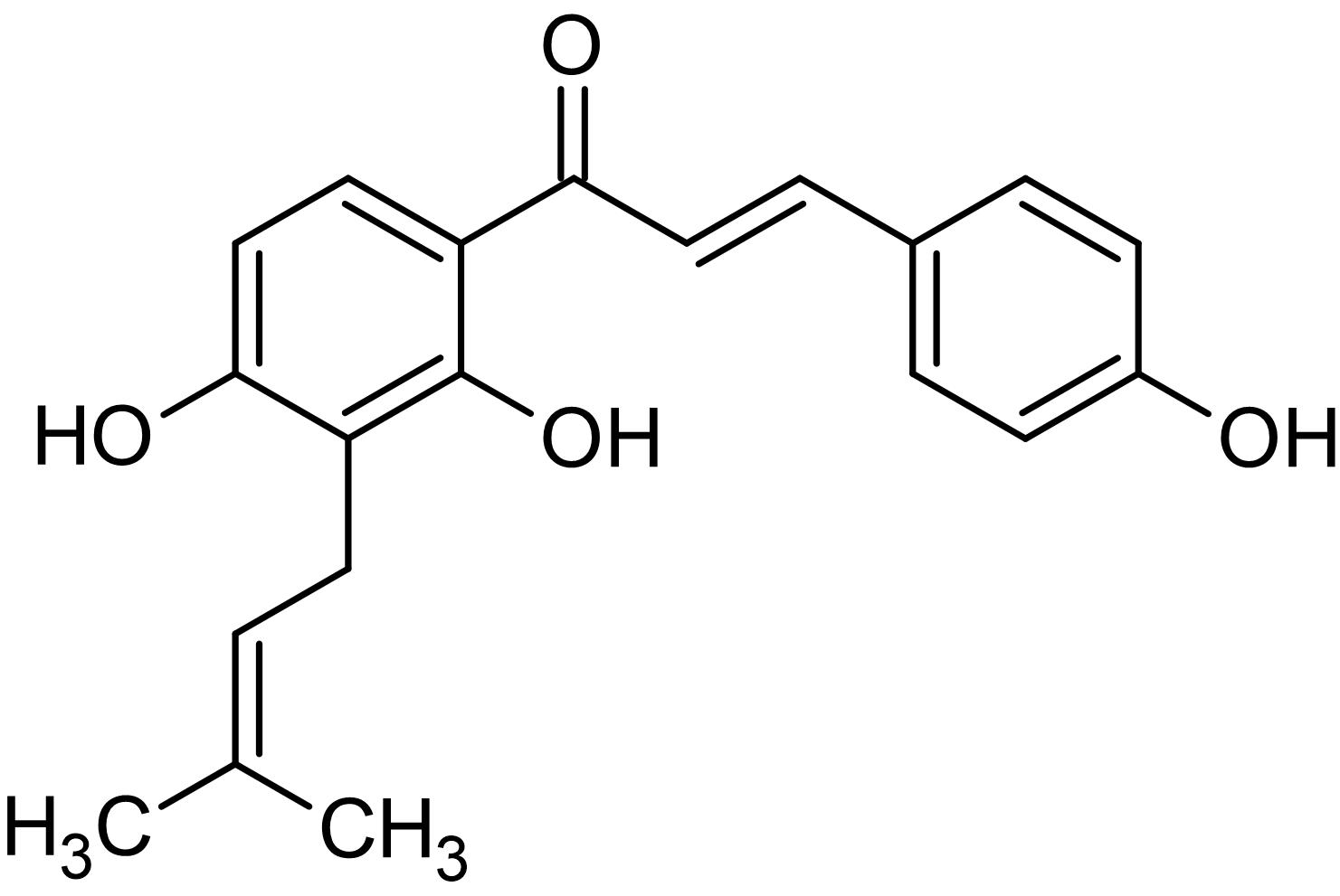 Chemical Structure - Isobavachalcone, Akt inhibitor (AB141168), expandable thumbnail